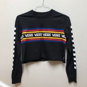 Cropped Black Vans Shirt
